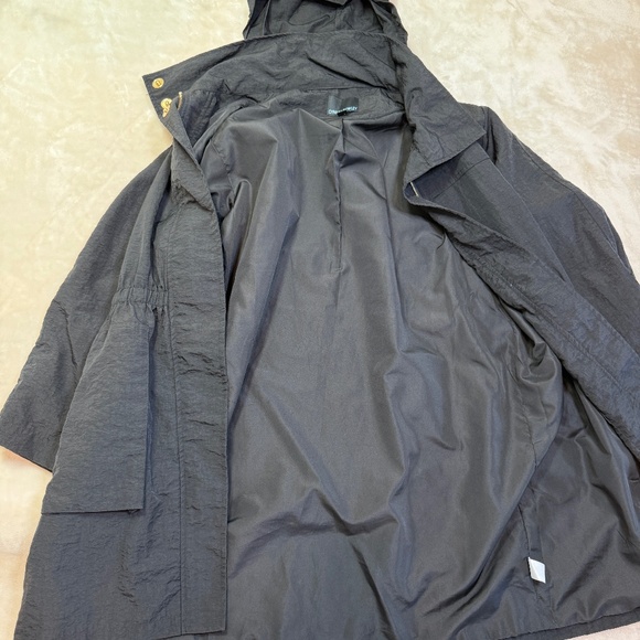 Cynthia Rowley Black Taffeta Hooded Anorak in Black with Gold Hardware - 1x - Picture 5 of 9
